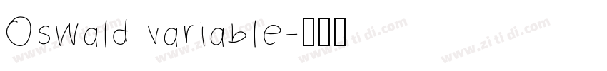 Oswald variable字体转换